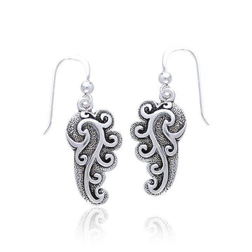Empowering Spiral Silver Earrings TE2920 - Jewelry
